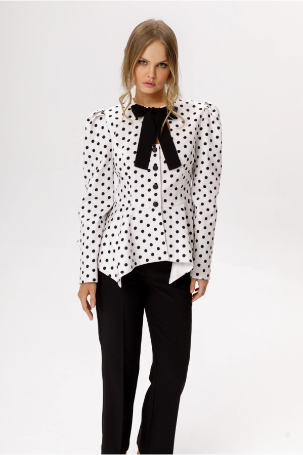 Комплект-двойка PiRS 6647 горох на белом+черный