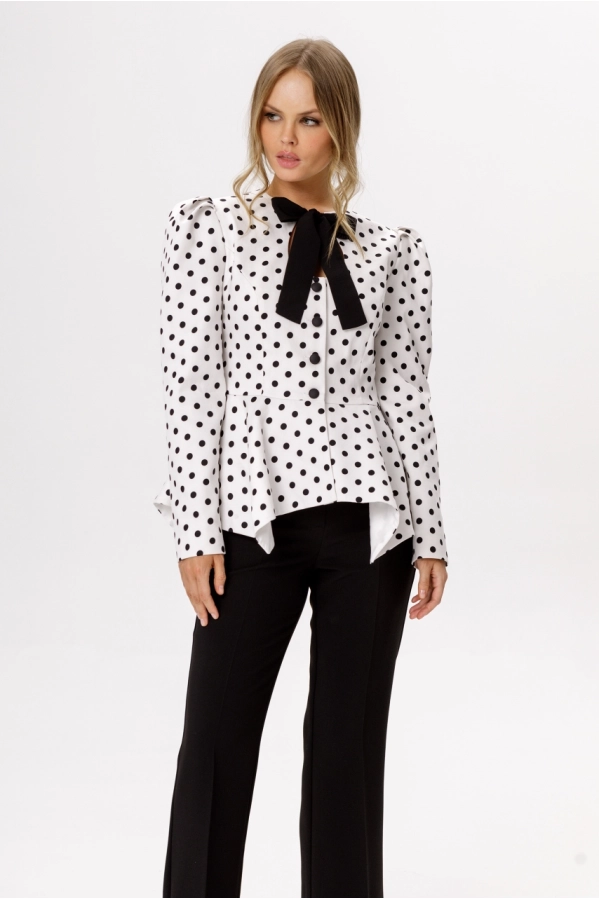 Жакет PiRS 6648 горох на белом