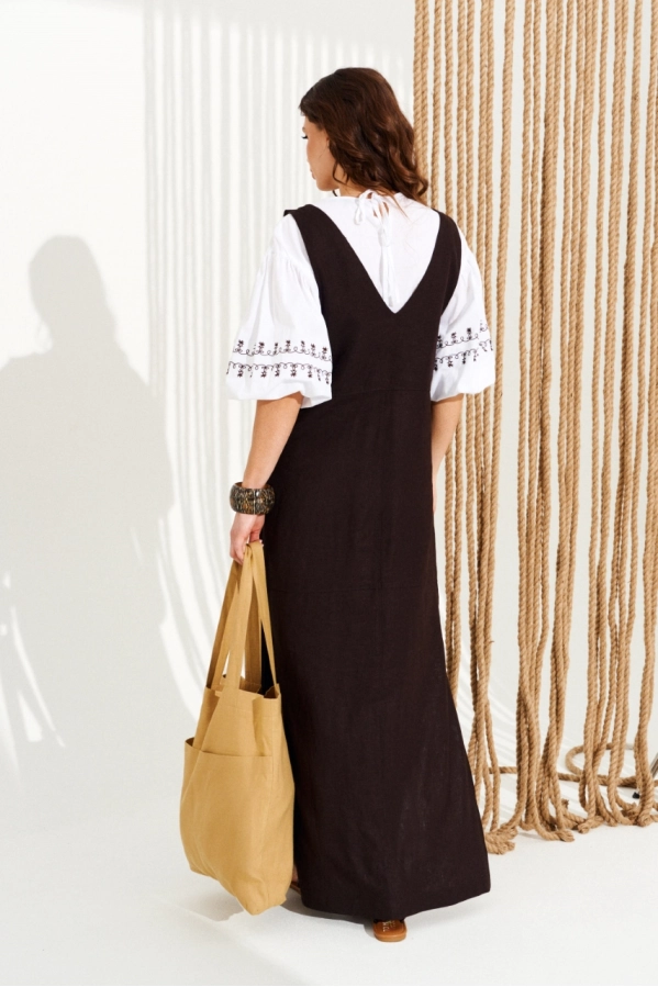 Сарафан ELLETTO LIFE 11127 коричневый