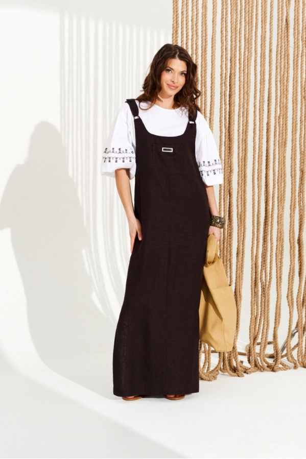 Сарафан ELLETTO LIFE 11127 коричневый