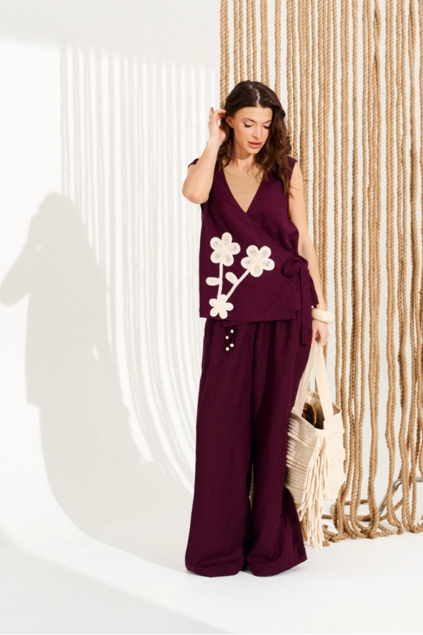 Брюки ELLETTO LIFE 12388 винный