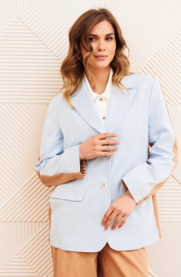 Жакет GIZART 15368 голубой+мокко мусс 