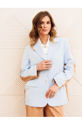 Жакет GIZART 15368 голубой+мокко мусс 