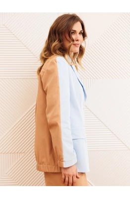 Жакет GIZART 15368 голубой+мокко мусс 