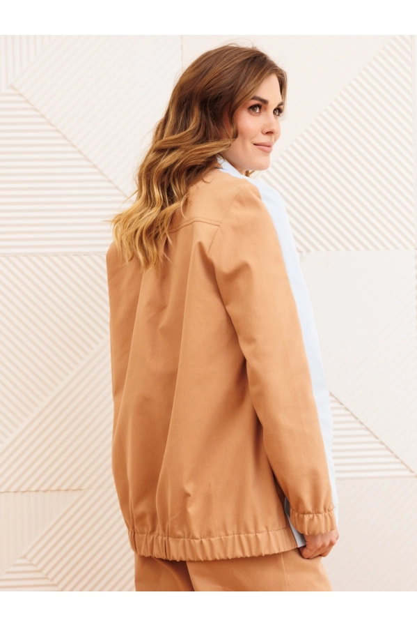 Жакет GIZART 15368 голубой+мокко мусс