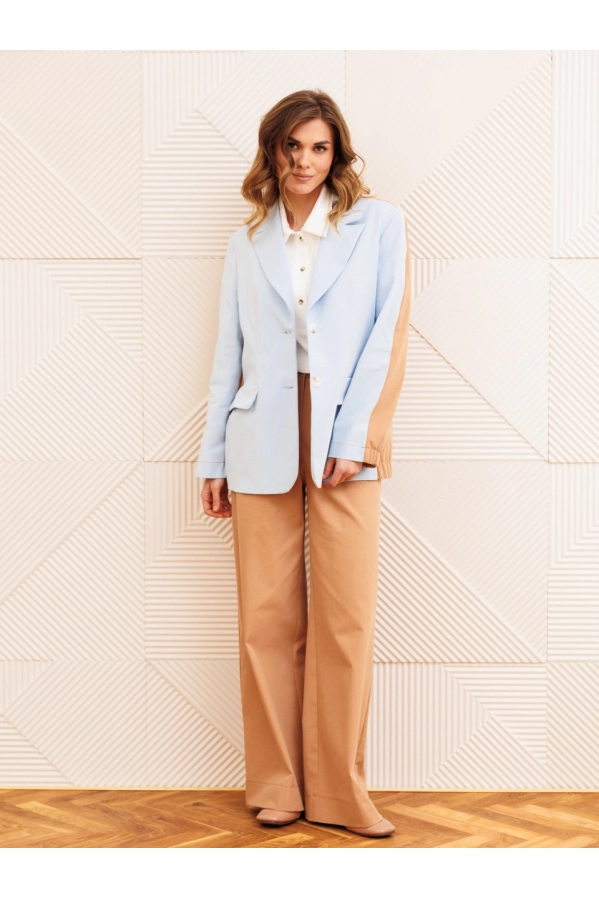 Жакет GIZART 15368 голубой+мокко мусс