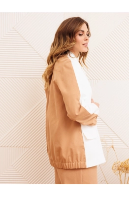 Жакет GIZART 15368 молочный+мокко мусс 