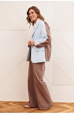 Жакет GIZART 15368 голубой+капучино 