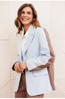 Жакет GIZART 15368 голубой+капучино 