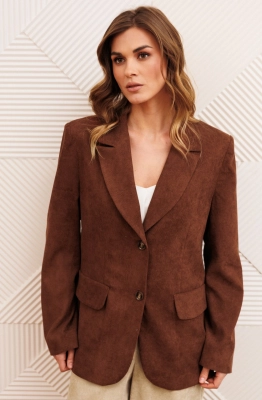 Жакет GIZART 15377 коричневый вельвет 