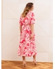 Платье GIZART 5126/2 коралл цветы