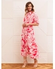 Платье GIZART 5126/2 коралл цветы
