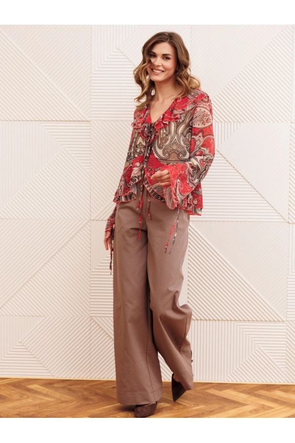 Блуза GIZART 15403 красно-коричневый