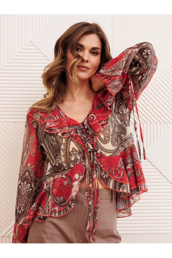 Костюм GIZART 5403 красно-коричневый+капучино