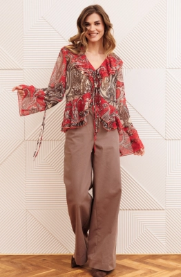 Костюм GIZART 5403 красно-коричневый+капучино 