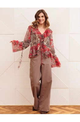 Костюм GIZART 5403 красно-коричневый+капучино 