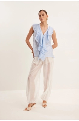 Блуза DAVA  4232 голубой 