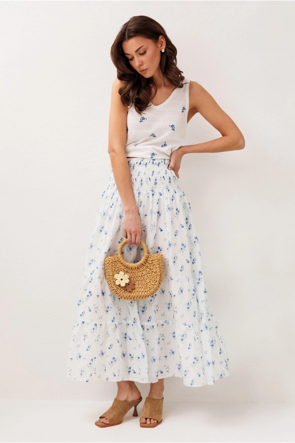 Юбка Buter 3299 голубые цветы