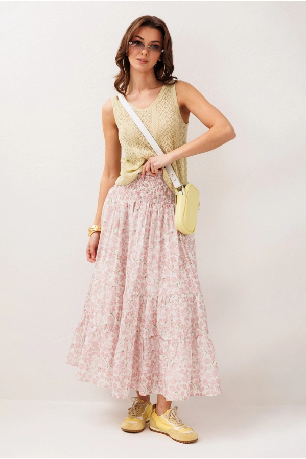 Юбка Buter 3299 розовые цветы