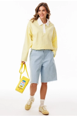 Джемпер EOLA 3052.3 лимонный в полоску 