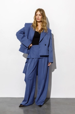 Брюки PiRS 6378 темно-голубая полоска 