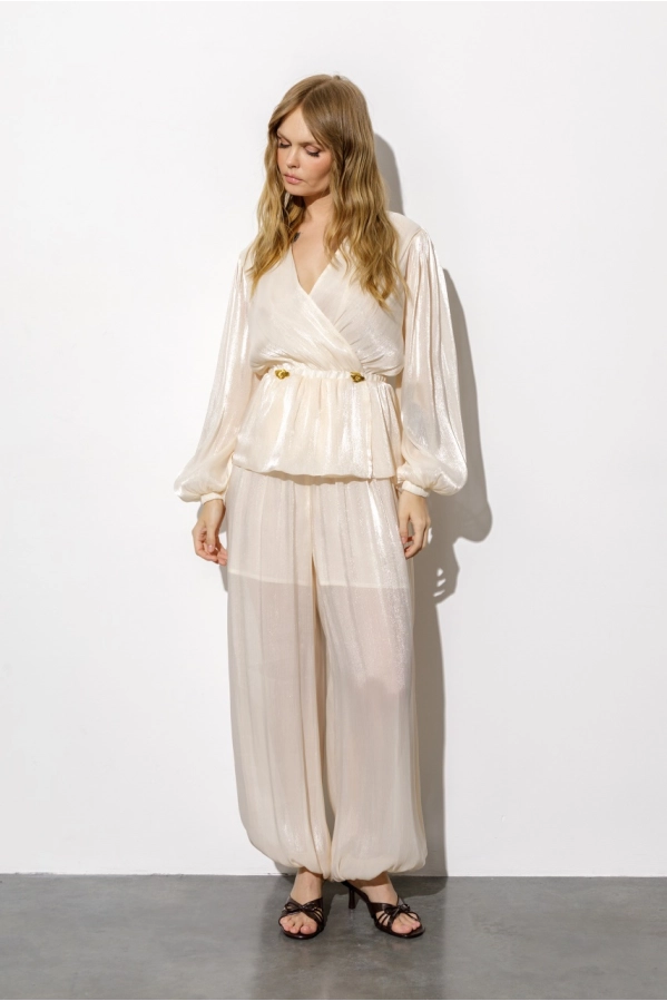 Блуза PiRS 6736 кремовый