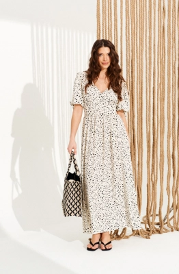 Платье ELLETTO LIFE 11132 молочно-черный 