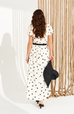 Платье ELLETTO LIFE 11137 молочно-черный 