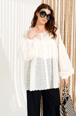 Блуза ELLETTO LIFE 13997 сливочный 