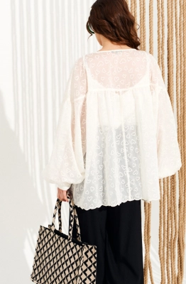 Блуза ELLETTO LIFE 13997 сливочный 