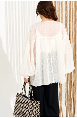 Блуза ELLETTO LIFE 13997 сливочный 