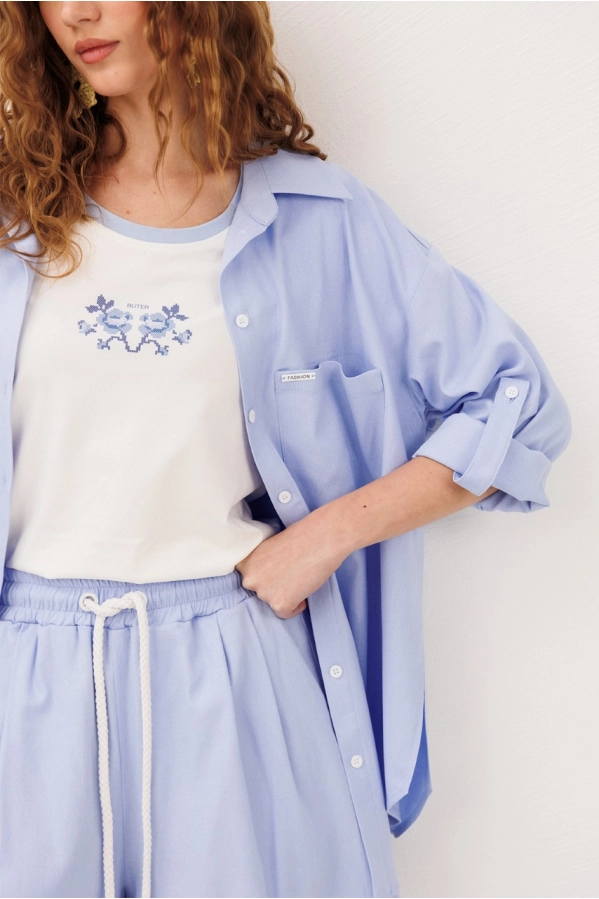 Блуза Buter 3317 голубой