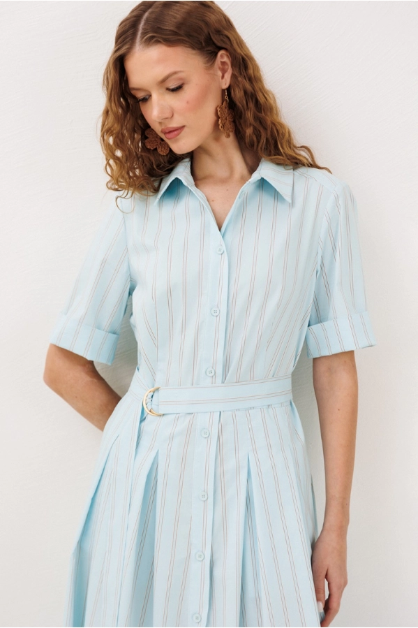 Платье Buter 3341 небесная полоска