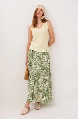 Юбка Buter 3342 принт листья 