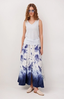 Юбка Buter 3342 синий принт 