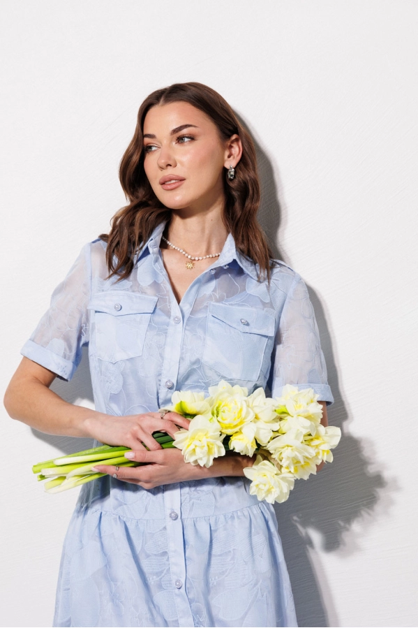 Платье Lyushe 4364 голубой