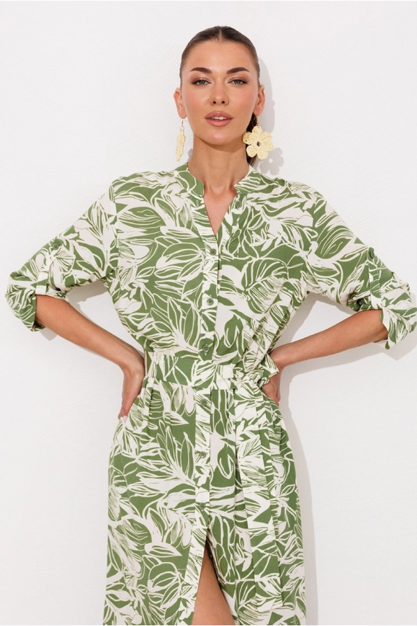 Платье Buter 3353 принт листья