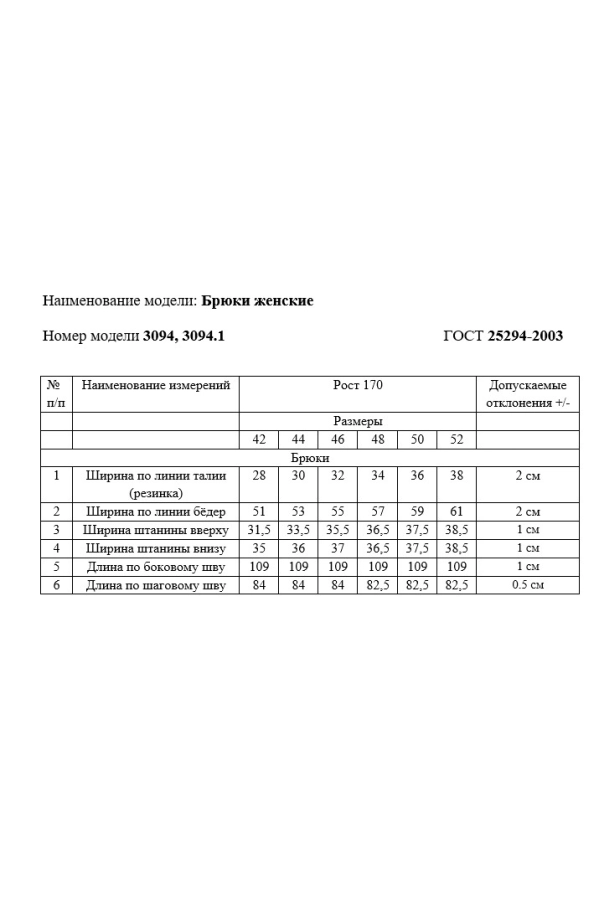 Брюки Rivoli 3094.5