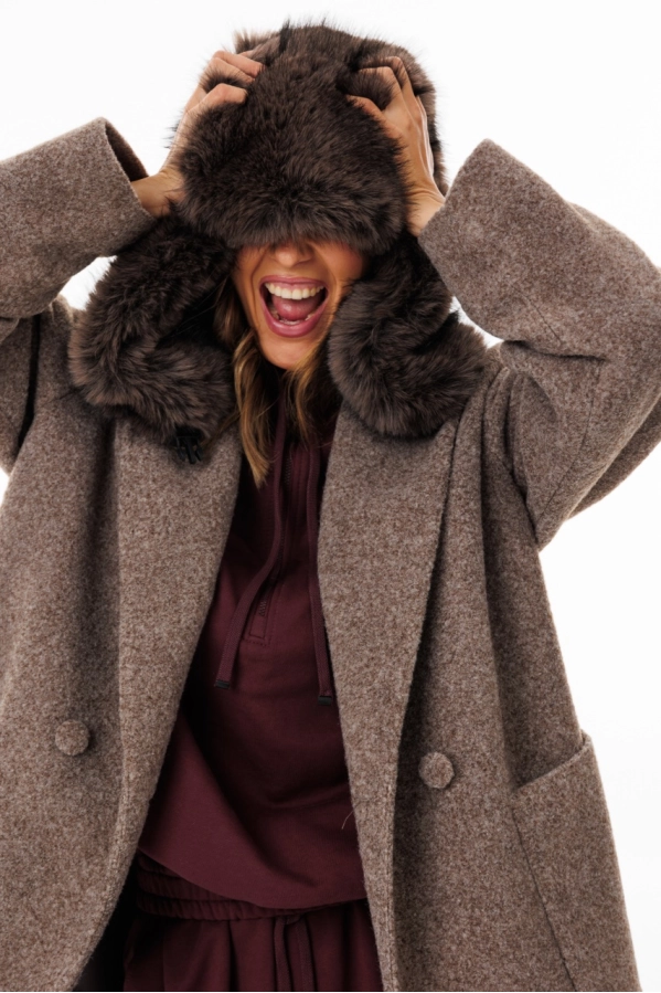Полупальто EOLA 3201.1 бежевый меланж Полупальто EOLA 3201.1 бежевый меланж