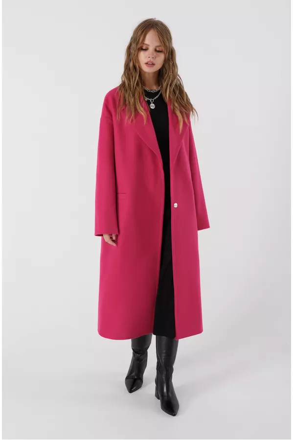 Пальто PiRS 3408 ярко-розовый