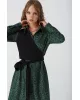 Платье-рубашка PiRS 3406 зеленый